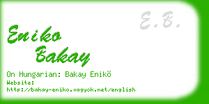 eniko bakay business card